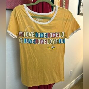 Yellow Submarine Beatles Graphic Tee with Love Print